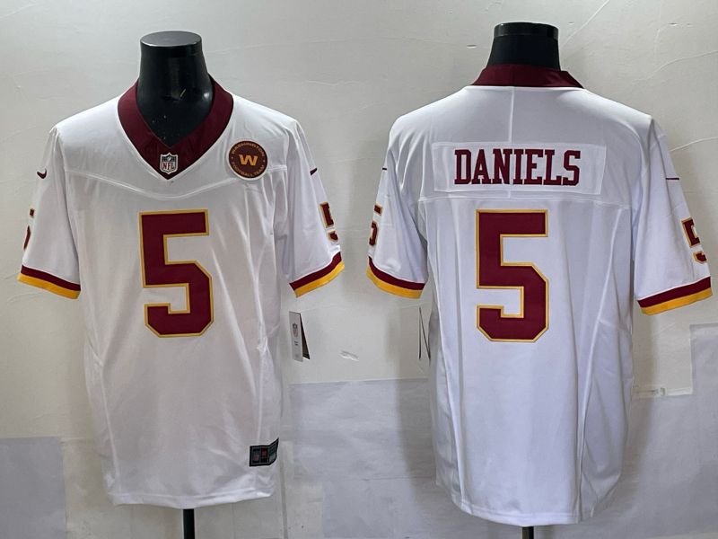 Men Washington Redskins #5 Daniels white Nike Limited NFL Jersey 003